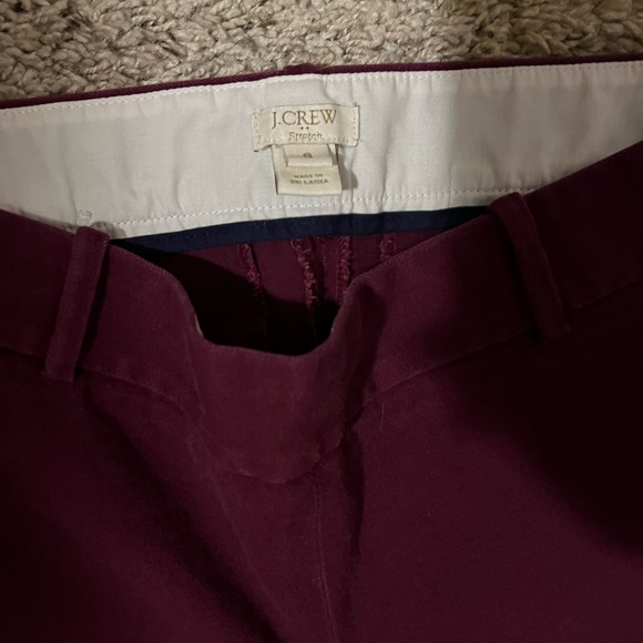 J. Crew Gigi pant(navy blue) stretch pant in size 6 ( burgundy ) - Picture 4 of 7